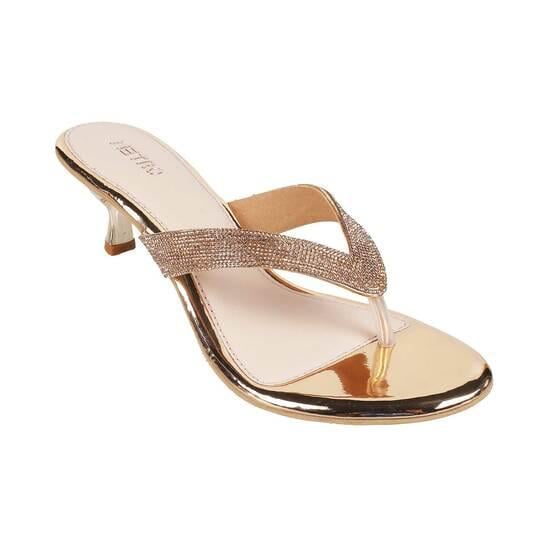 Women Rose-Gold Ethnic Sandals