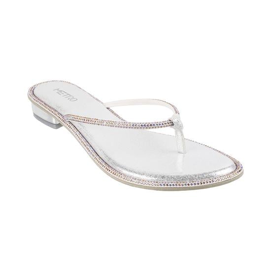 Women Silver Casual Slippers