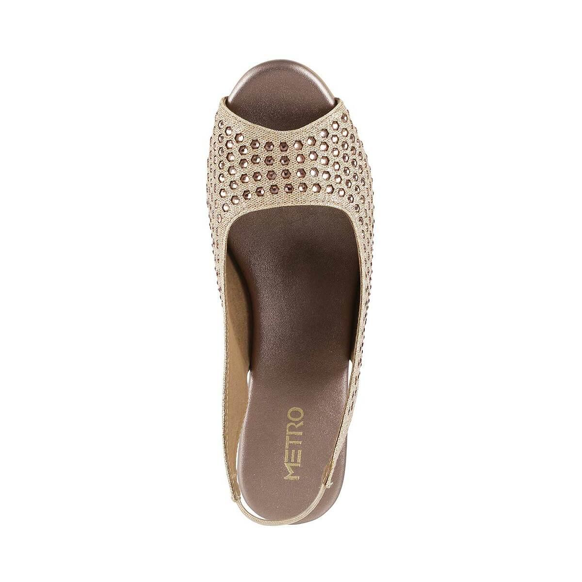 Womens Mochi | Women Rose-Gold Ethnic Slip Ons - Schoewinkel