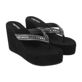 Metro Women Black Casual Slip Ons(SKU: 35-42-11-34)