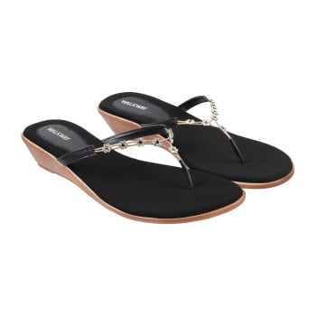 Walkway Women Black Party Slip Ons(SKU: 35-4280-11-37)