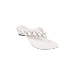 Women White Ethnic Slip Ons