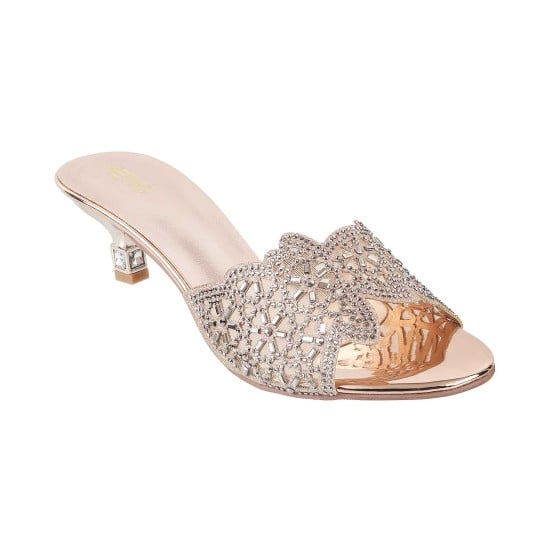 Women Rose-gold Wedding Slip Ons