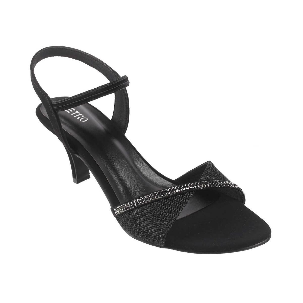 metro black sandals