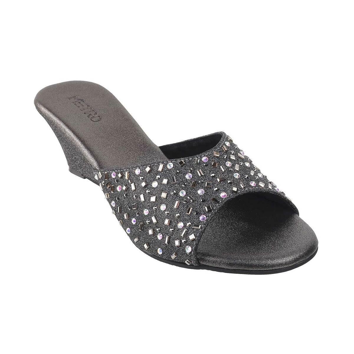 Buy Metro Gun-Metal Wedding Slip Ons Online | SKU:35-4600-29-37 - Metro  Shoes