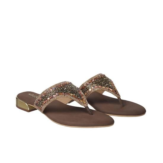 Women Antic-gold Wedding Slippers