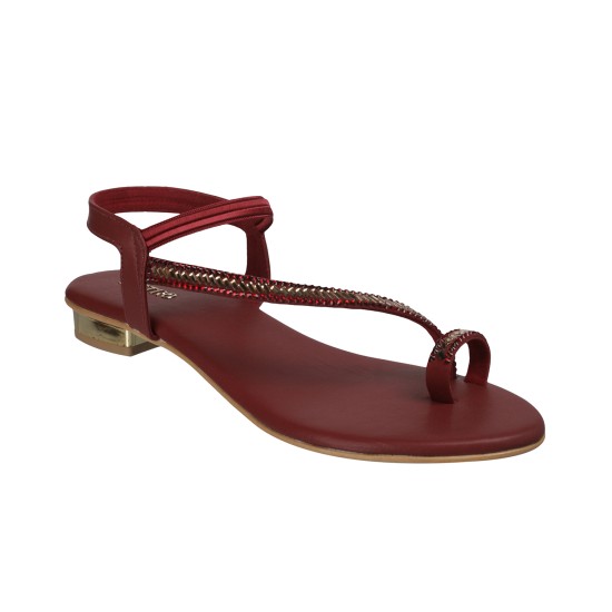 Women Maroon Party Sandals