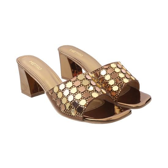 Women Yellow Party Slip Ons