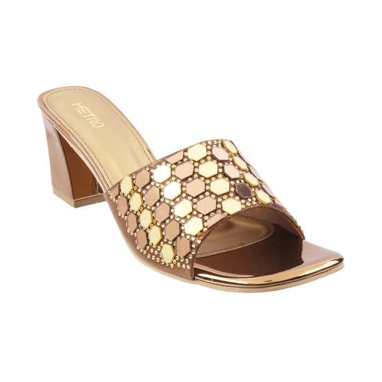 Women Yellow Party Slip Ons