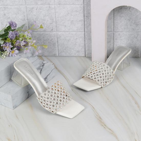 Women Silver Wedding Slippers