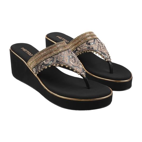 Women Black Casual Slip Ons