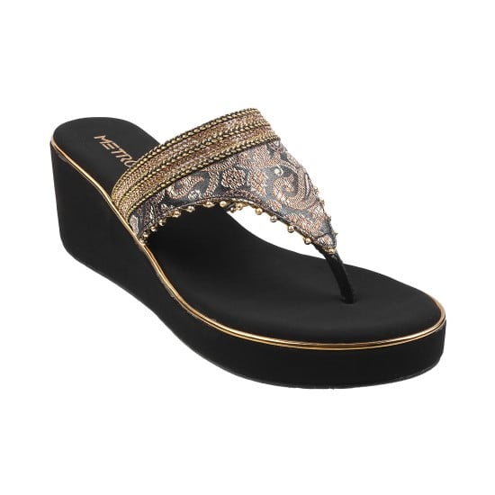 Women Black Casual Slip Ons
