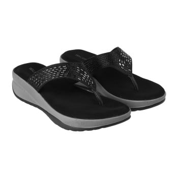Walkway Women Black Casual Slippers(SKU: 35-4934-11-37)