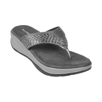 Walkway Women Gun-metal Casual Slippers(SKU: 35-4934-29-37)