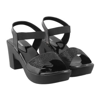 Walkway Women Black Party Sandals(SKU: 35-4969-11-38)