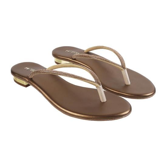 Women Antic-gold Casual Slippers