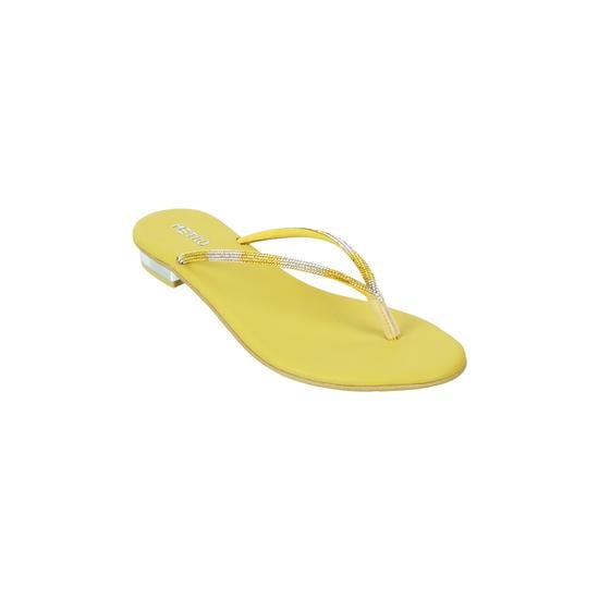 Women Yellow Casual Slippers