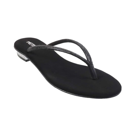 Women Black Casual Slippers