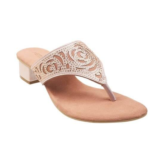 Women Pink Ethnic Slippers