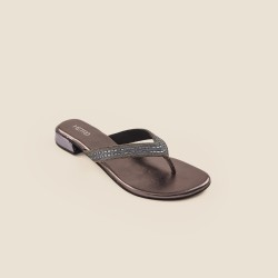 Women Grey Wedding Slippers