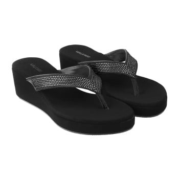 Walkway Women Black Casual Slip Ons(SKU: 35-5001-11-37)