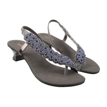 Walkway Women Gun-metal Ethnic Sandals(SKU: 35-5004-29-38)