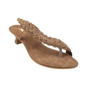 Walkway Women Antic-gold Ethnic Sandals(SKU: 35-5004-28-36)
