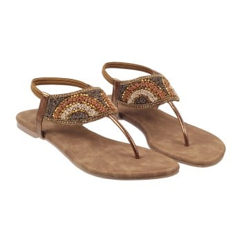 Walkway Women Antic-gold Casual Sandals(SKU: 35-5005-28-37)