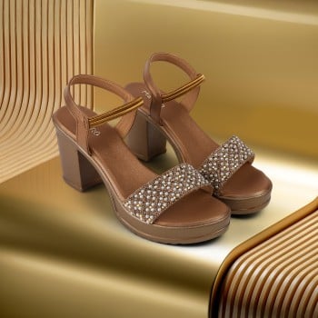 Metro Women Antic-gold Party Sandals(SKU: 35-501-28-36)