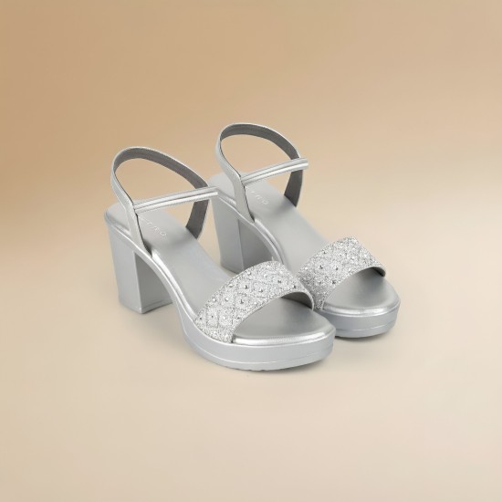 Women Silver Party Sandals