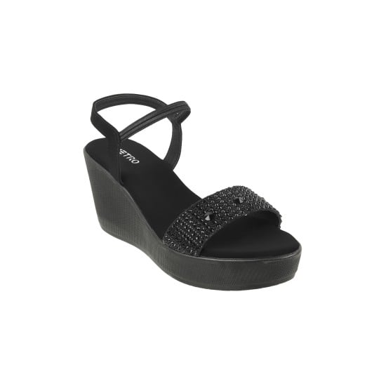 Women Black Party Sandals