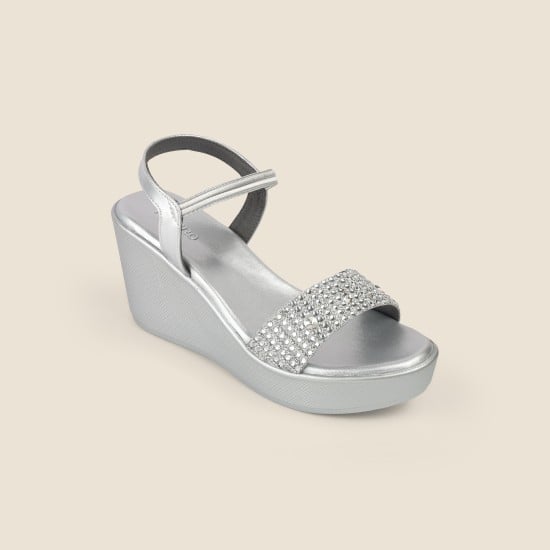 Women Silver Party Sandals