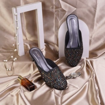 Walkway Women Black-multi Ethnic Slip Ons(SKU: 35-522-53-37)