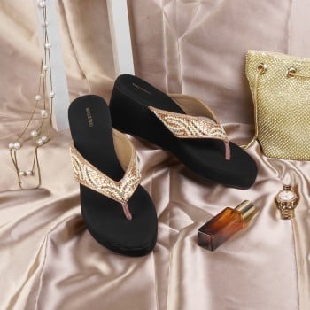 Walkway Women Rose-gold Casual Slippers(SKU: 35-536-52-36)