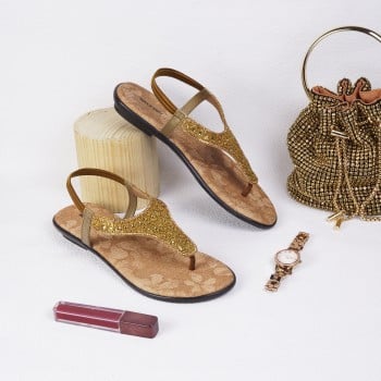 Walkway Women Antic-gold Casual Sandals(SKU: 35-546-28-37)