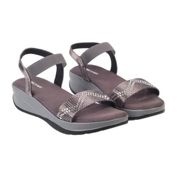Walkway Women Gun-metal Casual Sandals(SKU: 35-58-29-37)