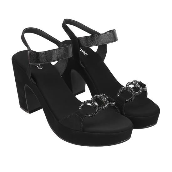 Women Black Party Sandals