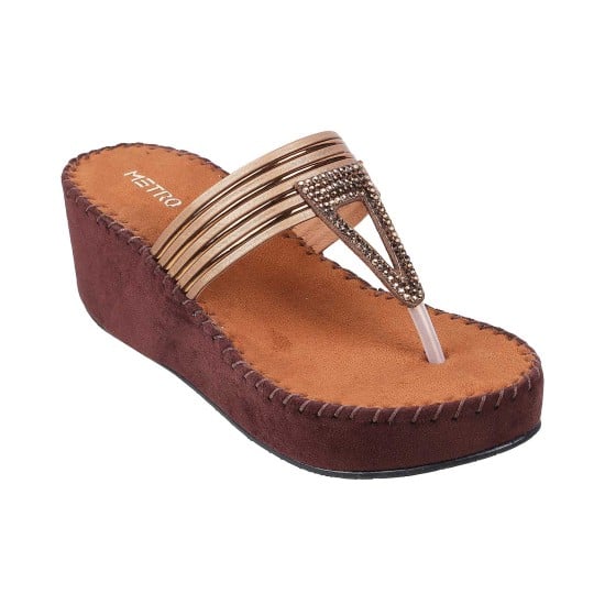 Women Gold Casual Slip Ons