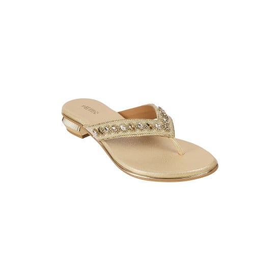 Women Gold Party Slippers