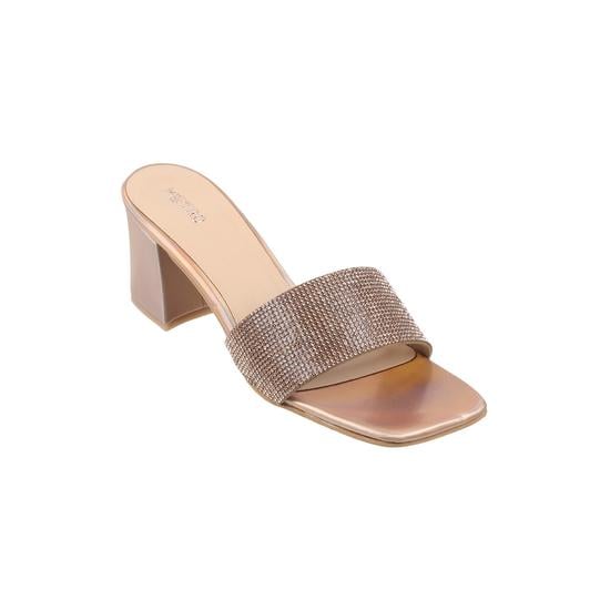 Women Rose Gold Party Slip Ons