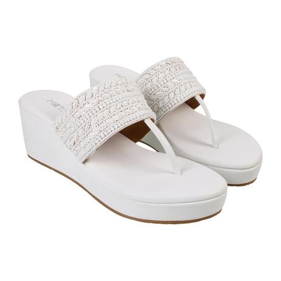 Women White Casual Slip Ons