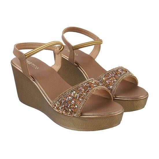 Women Antique-Gold Party Sandals