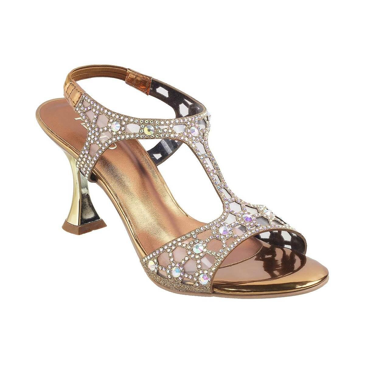 Buy Gold Jashn Wedges Heels by Designer HOUSE OF VIAN Online at Ogaan.com