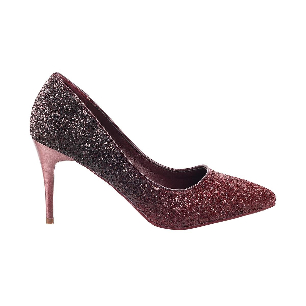Pink glittery heels from M&S never worn - Depop