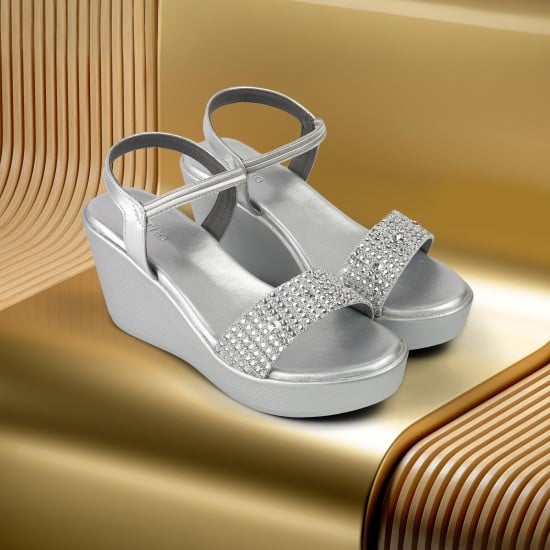 Women Silver Party Sandals
