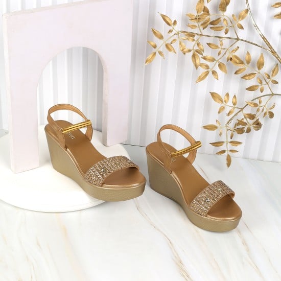 Women Antic-gold Party Sandals