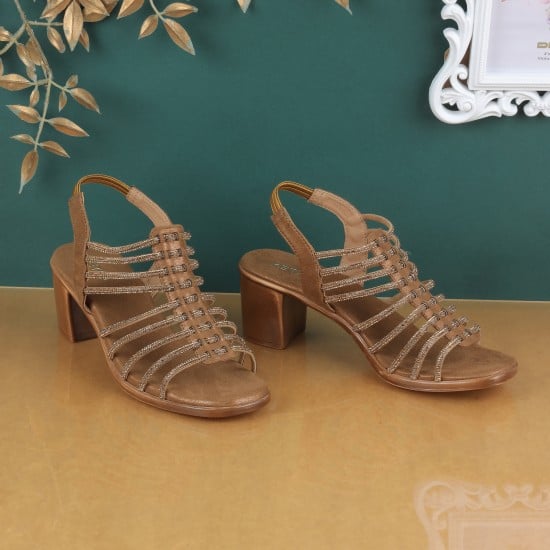Women Antic-gold Party Sandals