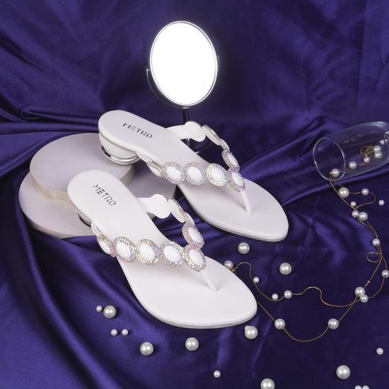 Women White Party Sandals
