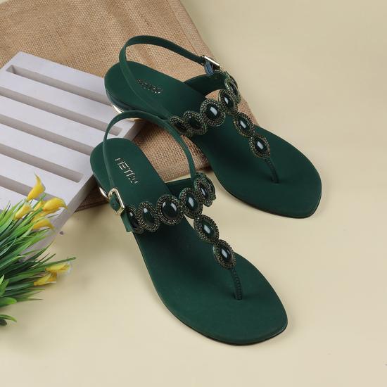 Women Green Party Sandals