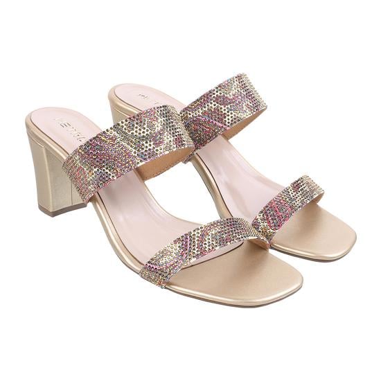 Women Gold Casual Slip Ons